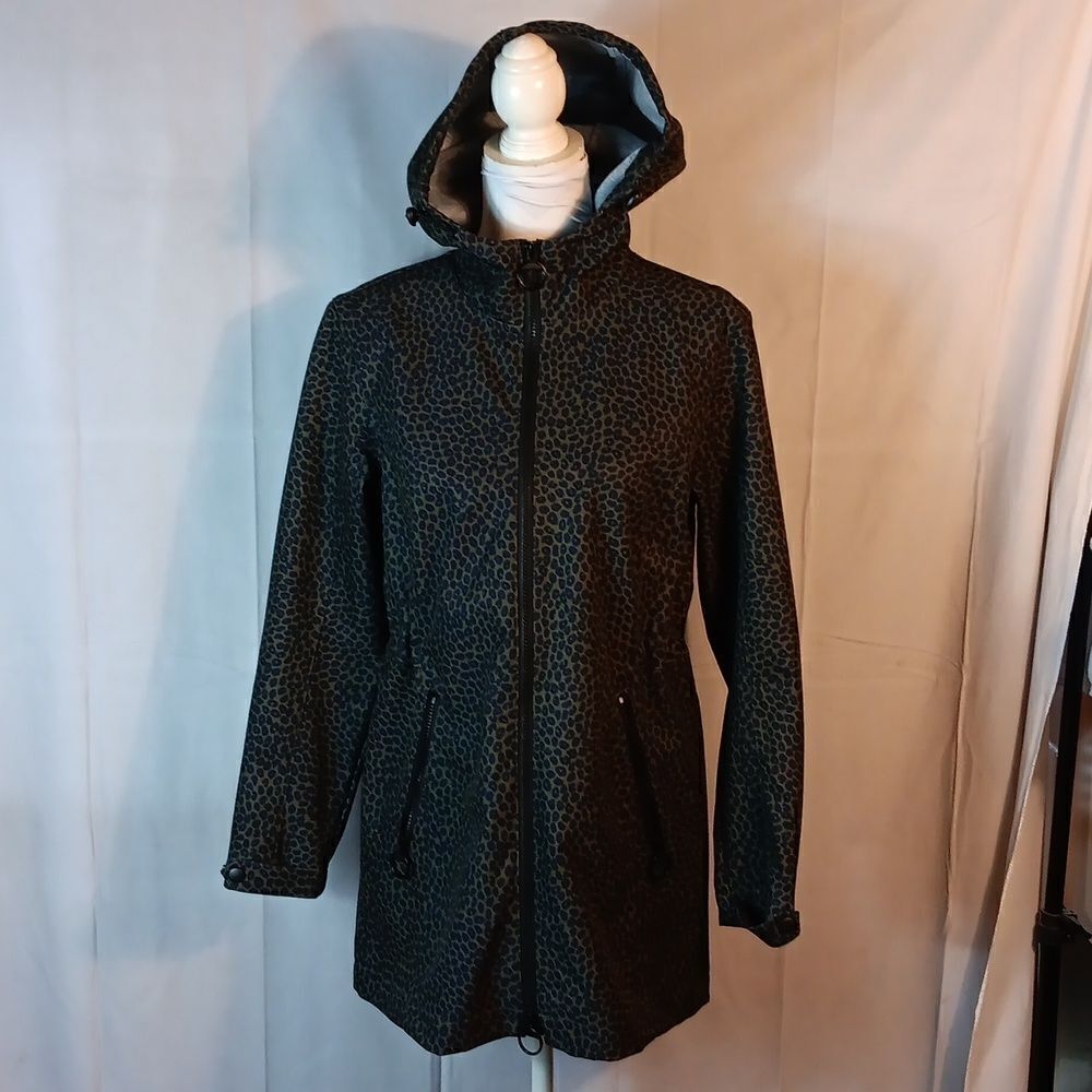 Tribal Jeans Leopard Print Women's Hooded Rain Jacket